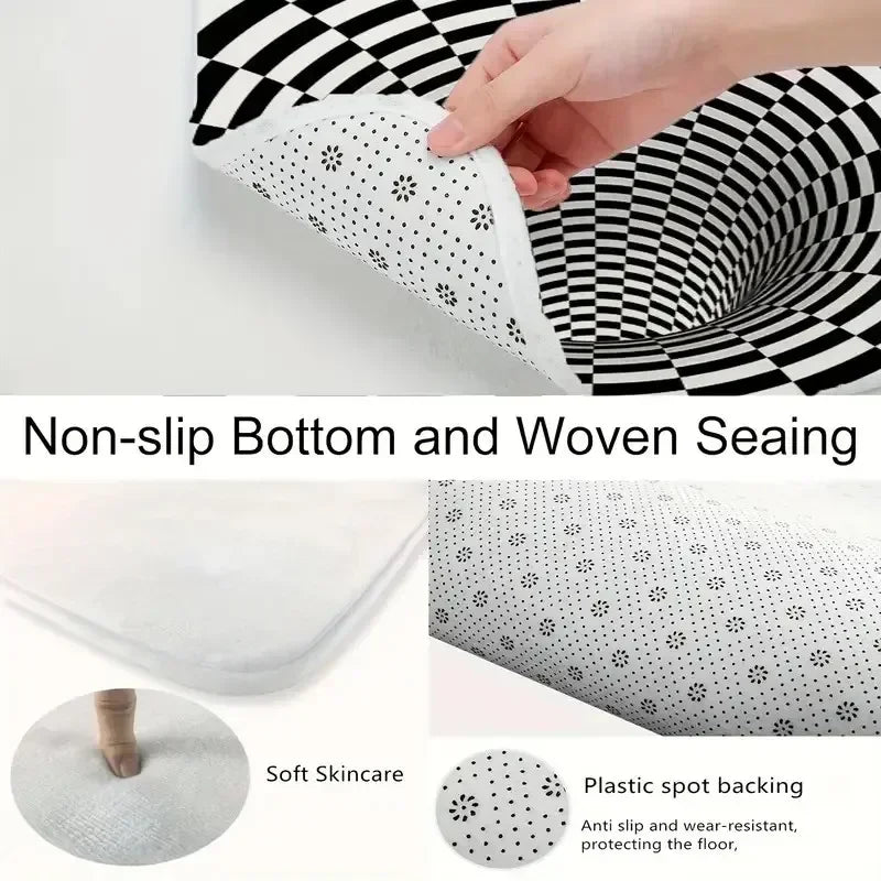 Sun Moon Astrology Round Rug – Anti-Slip Printed Carpet