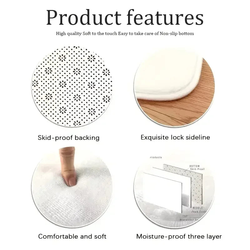 3D Ocean Vortex Rug Modern Illusion Floor Carpet Non-slip Bedroom Cloakroom Washable Soft Mat