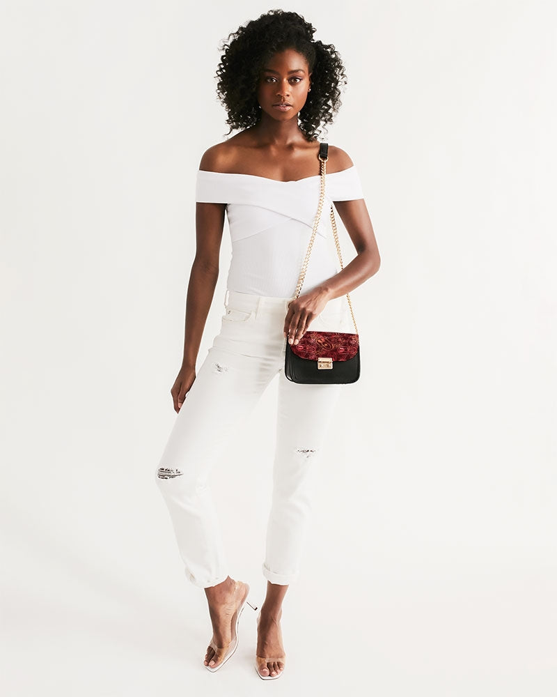 Print On Demand - Petite Shoulder Bag - "It's 5 o'clock Somewhere" (Yellow/Orange/Purple)