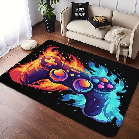 3D Colorful Gamepad Rug – Boys Non-Slip Gamer Mat