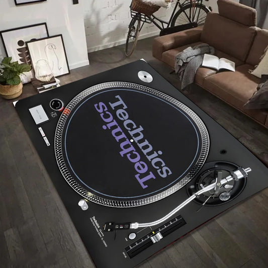 Musical Instruments Area Rug – Colorful Non-Slip Carpet for Music Room