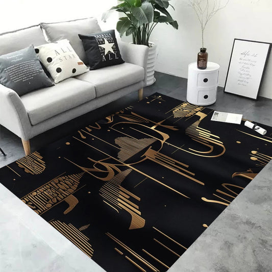 3D Circuit Board Rug – Non-Slip Gaming Floor Mat for Home