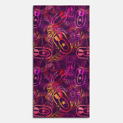 Print On Demand  - Beach Towel - "It's 5 o'clock Somewhere" (Yellow/Orange/Purple)